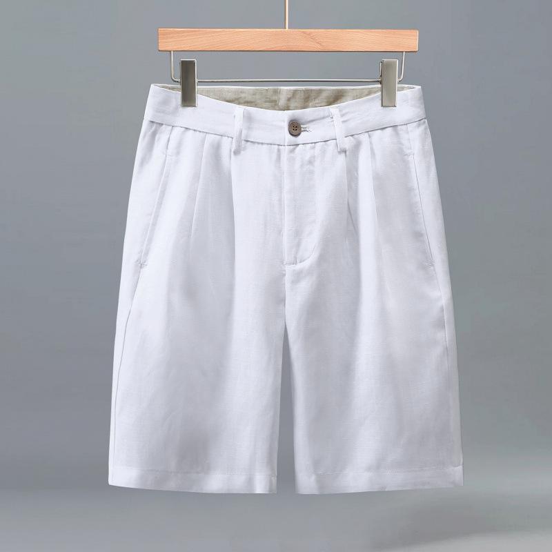 Japanese Retro Tencel Linen Men s Loose Summer Beach Shorts, Breathable & Cool XL