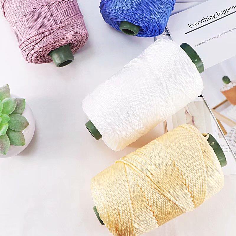 230 Grams Light Viscose Ice Rope 200M Summer Sun Hat Handwoven Diy Hook Cushion Hollow Bright Silk Medium Thick Wool Yarn Thread