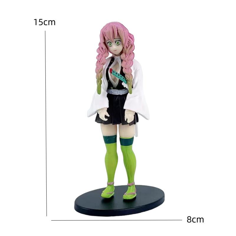 10cm Demon Slayer: Kimetsu No Yaiba Anime Figure Nezuko Kamado/Zenitsu Agatsuma Action Figure Collection Model Doll Toys Gifts