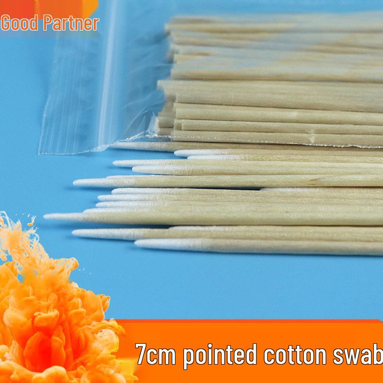 Single-Use Microblading Cotton Swabs - Pointed Wooden Sticks for Eyebrow and Eyeliner Application