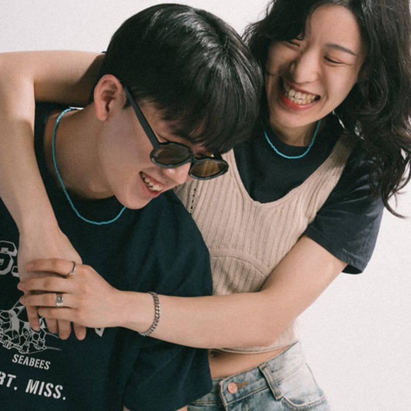 BICYCLE TROPHY Pickman Daily Bead Necklace 03 (SKY / 3mm Miyuki Beads)