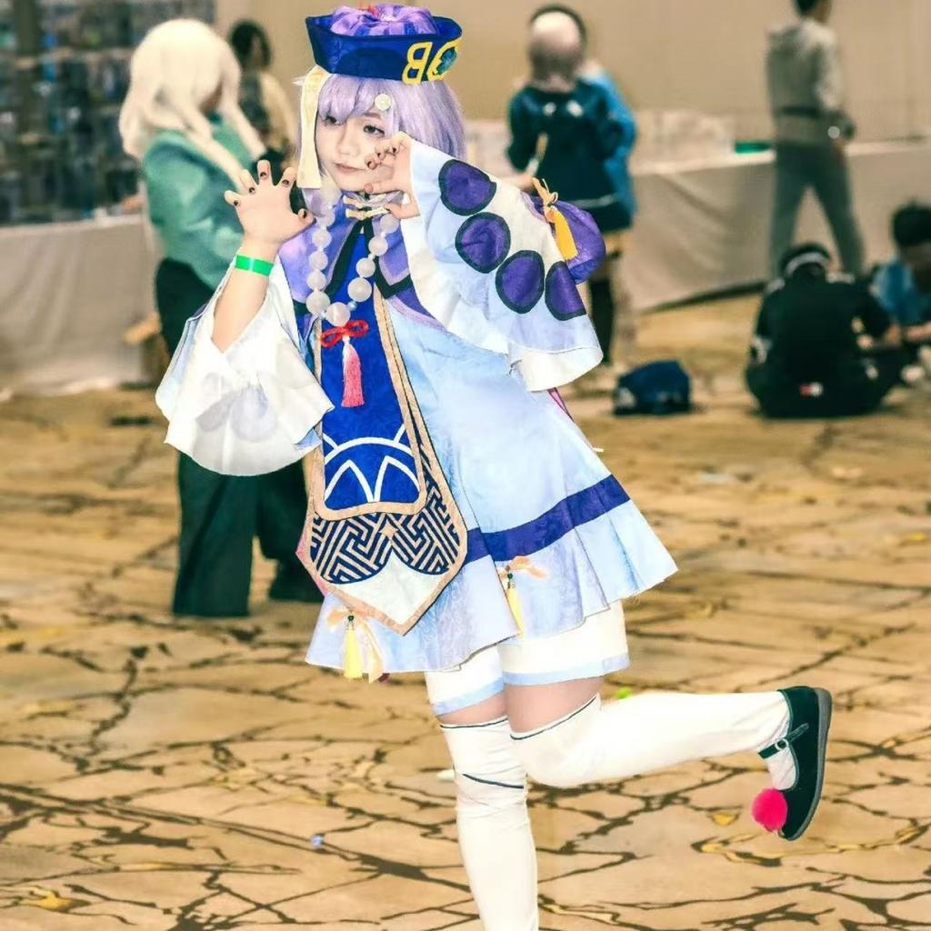  Genshin Impact 77 COS Clothes Zombie Frozen COSpaly Full Set of Animation Clothing Cute Girl Luoli Game Clothing