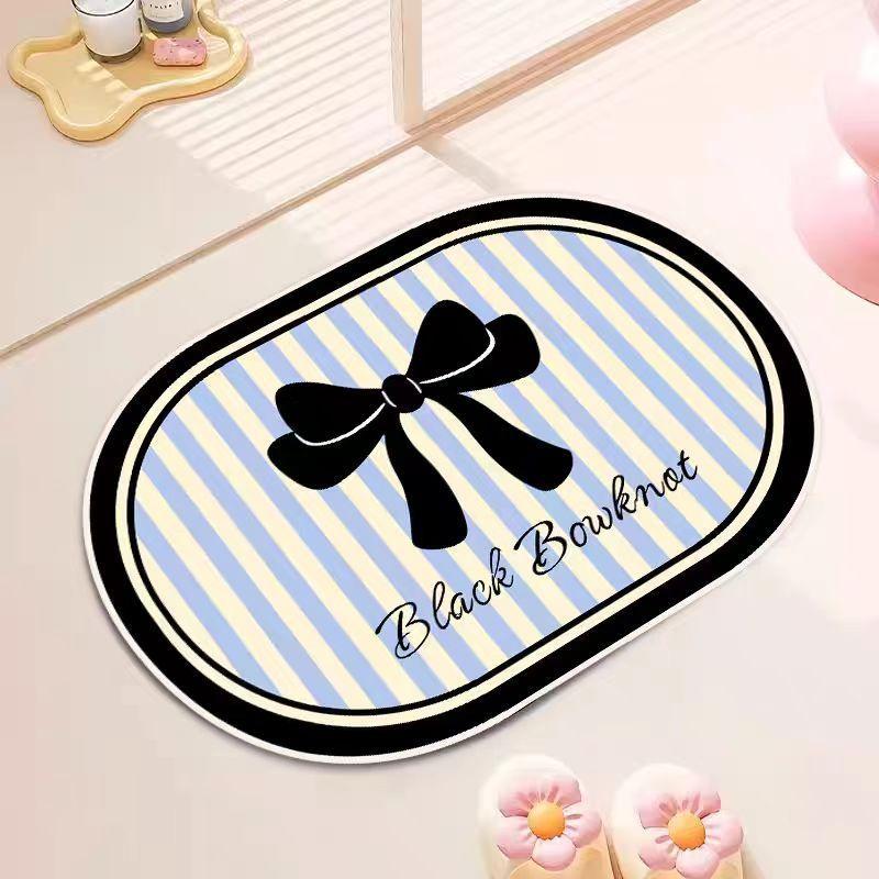 Ins Wind Bow Badezimmer Badezimmer Kieselgur Bodenmatte Wohnzimmer Eingangsteppich Wasserabsorbierend Rutschfest Fußmatte