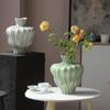 Keramikvase Handgefertigt Grobe Tonkrüge Faltenblumenvase Tontopf Blumentopf Heimdekorationszubehör