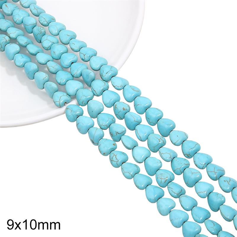 1 Strand 38CM Blue Turquoises Stone Chain Charm Beads Chain DIY Bracelet Necklace Jewelry Making