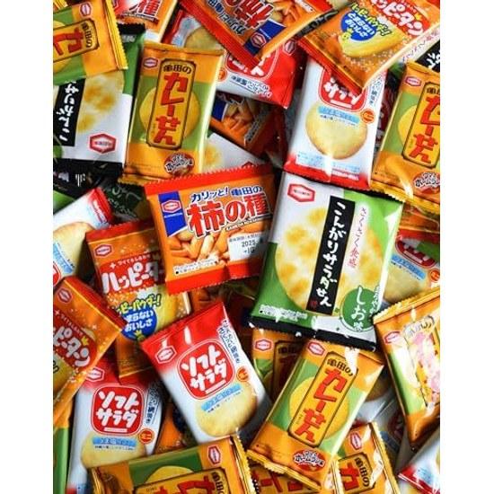 5 tipi 100 sacchetti mini senbei confezionati singolarmente set assortito 20 per tipo pezzi totali.