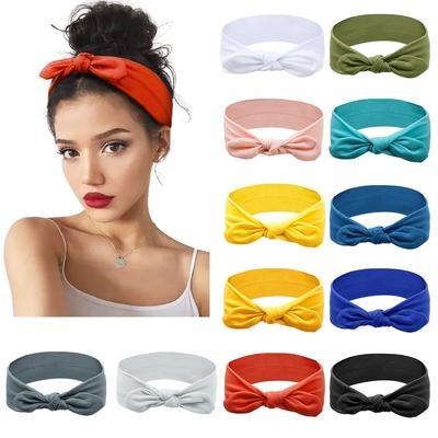 Roztomilé čelenky s králičími uchy pro ženy Dívky Uzlové čelenky Králičí čelenky Jógový turban Čelenka Bandana Mašle Vlasové doplňky