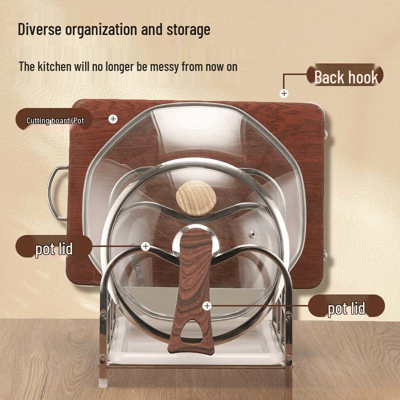 Stainless Steel Chopping Board & Pot Lid Rack