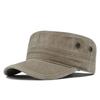 Spring Summer Army Hat for Men Women Outdoor Retro Washed Cotton Big Head Flat Top Sunshade Flat Caps Military Cap Fishing Hats