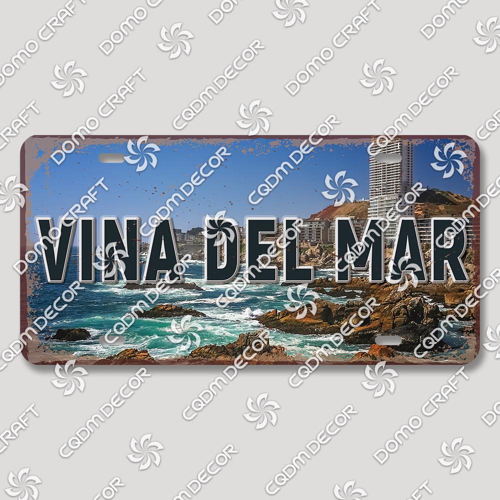 Retro National City Plaques Metal Plate Chile Brazil Mexico Metal Tin Signs Garage Car Club Living Room Home Wall Decor