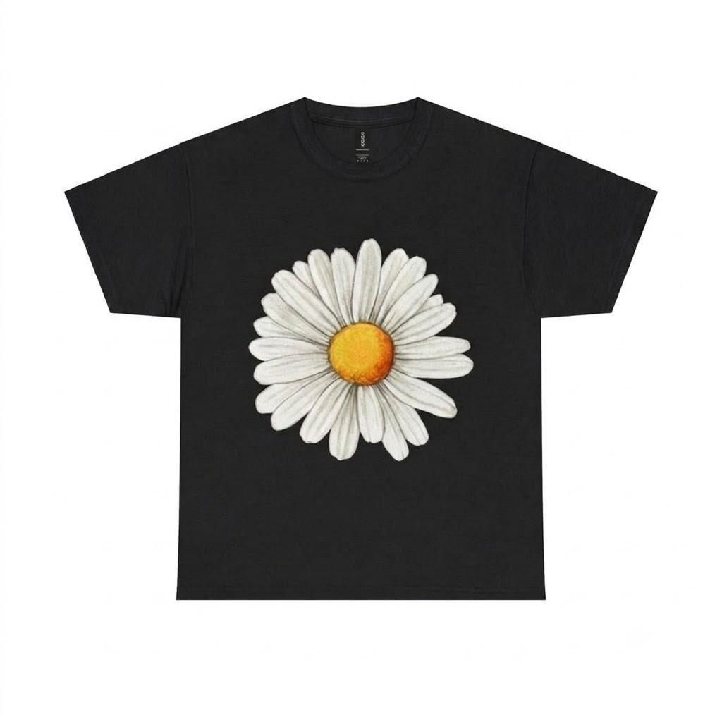 Daisy Flower T-Shirt Cute Floral Tee Graphic Short Sleeve Summer Gifts Women