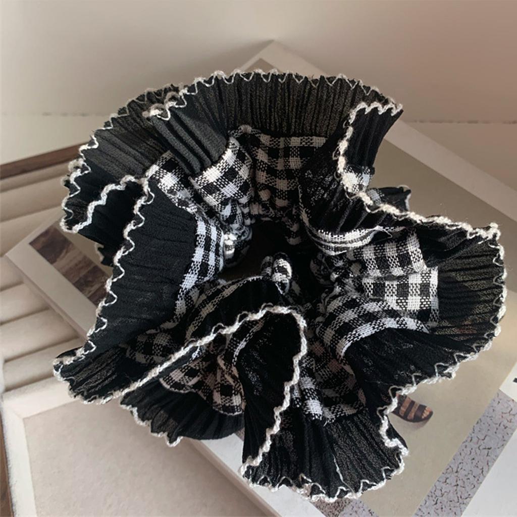 Vintage Lace Hair Scrunchies Thick Updo Oversized Hair Scrunchy Elegant Donuts Hair Rope Scrunchy Women Ponytail Holder