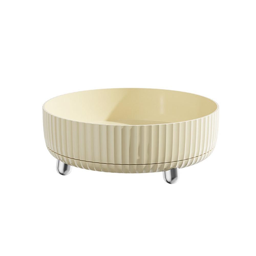 Large Capacity Makeup Storage Tray Round Spinning Organizer  Bathroom