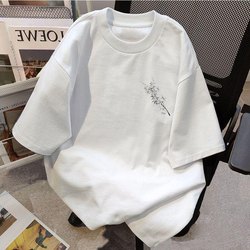 

Унисекс Тяжелая Ретро Футболка из Бамбукового Хлопка (260г) - Свободный крой, короткий рукав 2XL