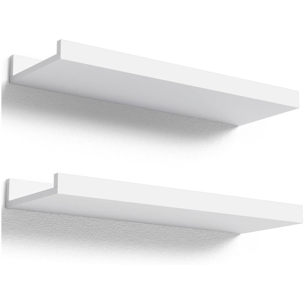 2 Stück schwebende Regale zur Wandmontage, Wandregal mit Holzmaserung für Badezimmer, Schlafzimmer, Küche, Wohnzimmer, Büro, Aufbewahrung