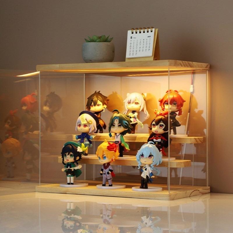 Acrylic Display Case for Miniature Collectibles and Toy Models Clear Dustproof Showcase Stand Perfume Storage Box