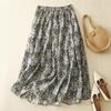 Summer 2025 Plus Size Casual Loose Printed Skirt