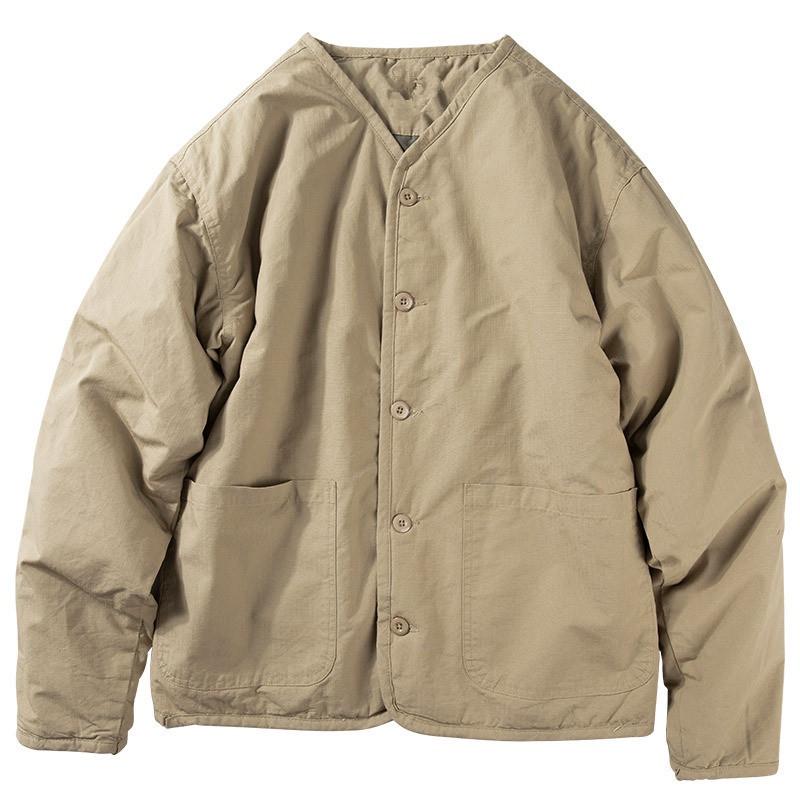 Winter Japanische Paare Baumwollgepolsterte V-Ausschnitt Strickjacke