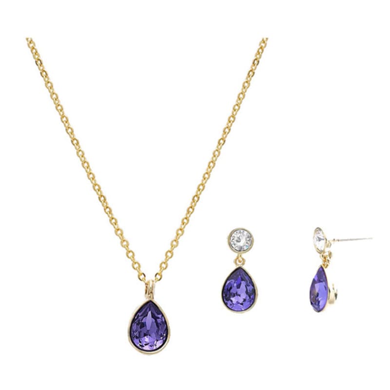 

WESTISLAND Crystal Pearl Necklace and Earrings Set 14K_WI8182233 single type