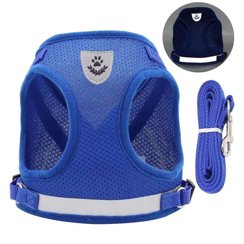 Polyester Pet Chest Strap Mesh Pet Vest Harness Dog Cat Accessories Cat Dog Harness  Pet