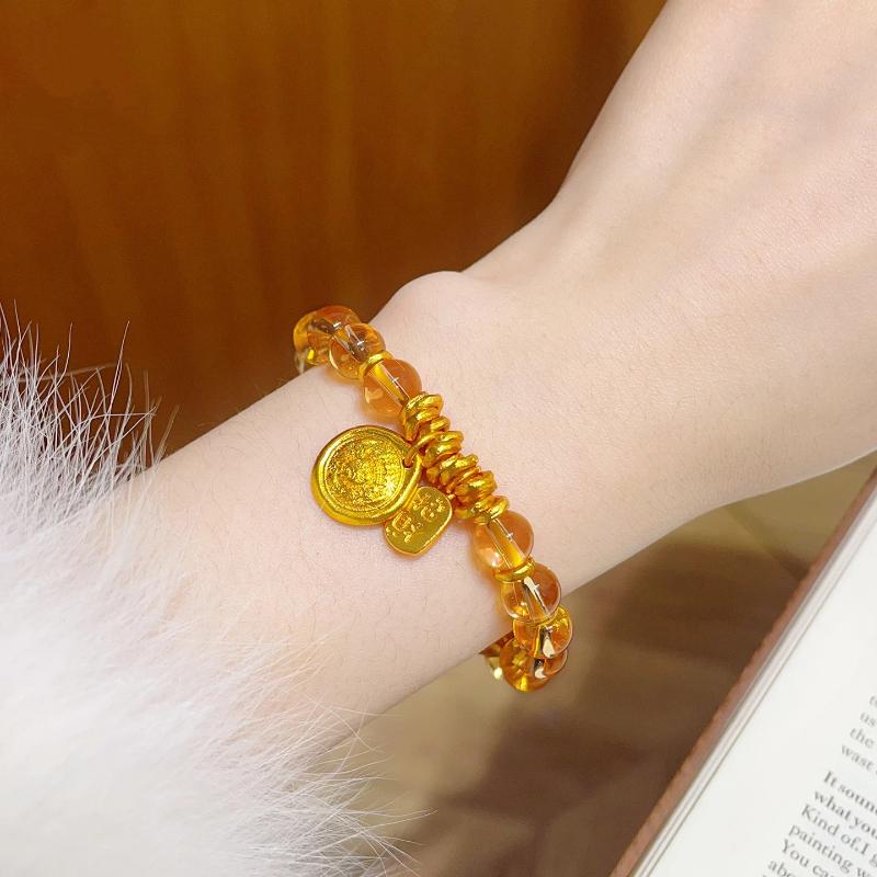 Glass Beaded Bracelet Gold Plated Wealth Charms Perfect For Daily Wear Spiritual Use And Special Gifting