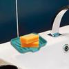Portable Soap Drain Rack Plate Tray Storage Case No Slip Decorative Box Silicone
