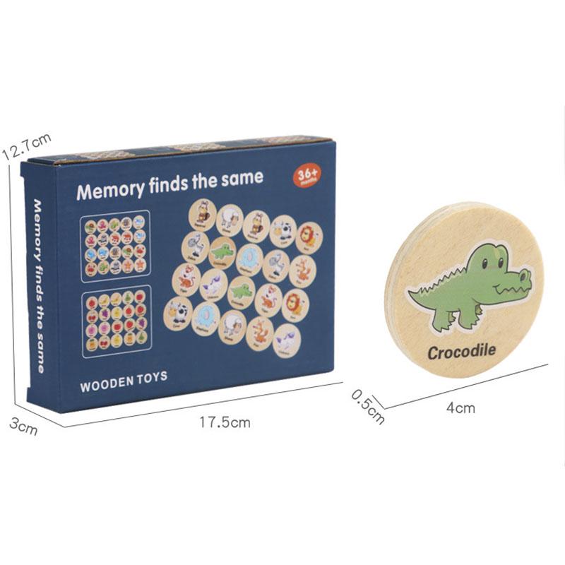 Finde das gleiche Muster Puzzle Spiel Baby Holz Lernspielzeug für Kinder Kinder Cartoon Memory Schach Logisches Denken Training