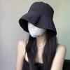 Women's Premium Autumn Soft Brim Lightweight Versatile Black Quick-Dry Bucket Hat UV Protection Sun Hat