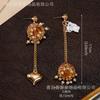 French Fairy Tale AB Style Wind Chime Tassel Earrings Personalized Cat Love Pendant Sweet Vintage High-end Feel