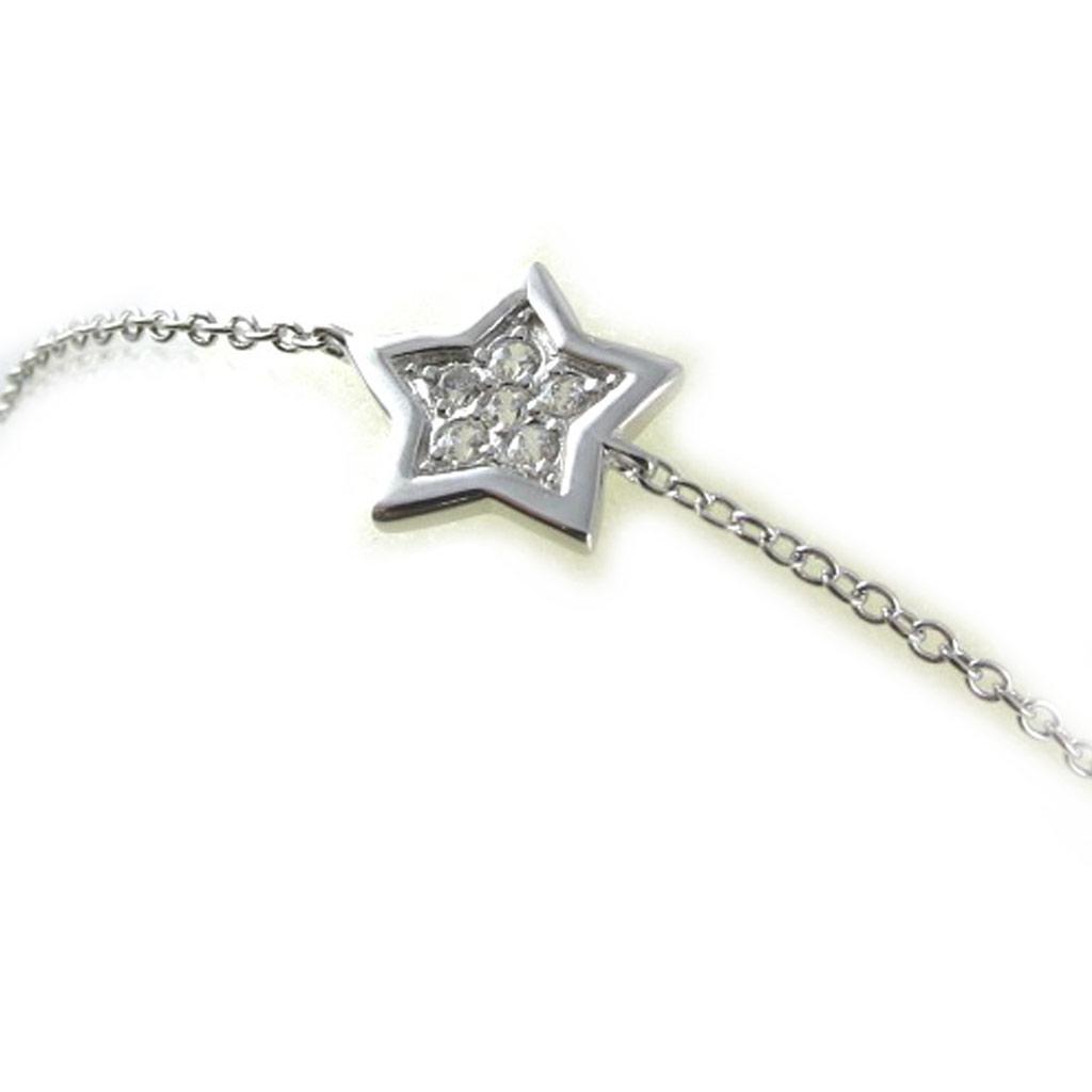 Les Trésors De Lily [L2013] - White 'Star' Silver Bracelet