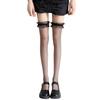 Mesh Stockings Black Lace Hollow Stockings Women's Thin Lolita Mesh Socks Black and White Lace Knee Socks