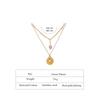 Yhpup Statement Round North Star Layered Pendant Necklace for Women Golden Stainless Steel Natural Pearl Chain Collar Necklace