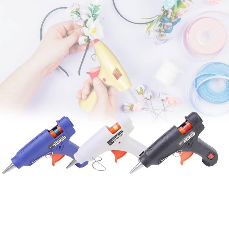 Kompakte und effiziente 20-W-Heißklebepistole mit Schalter und Kontrollleuchte für Bastelarbeiten