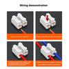 5A 2 In 2 Out Quick Connect Spring Wire Terminals Block for Secure Wiring In Tight Space