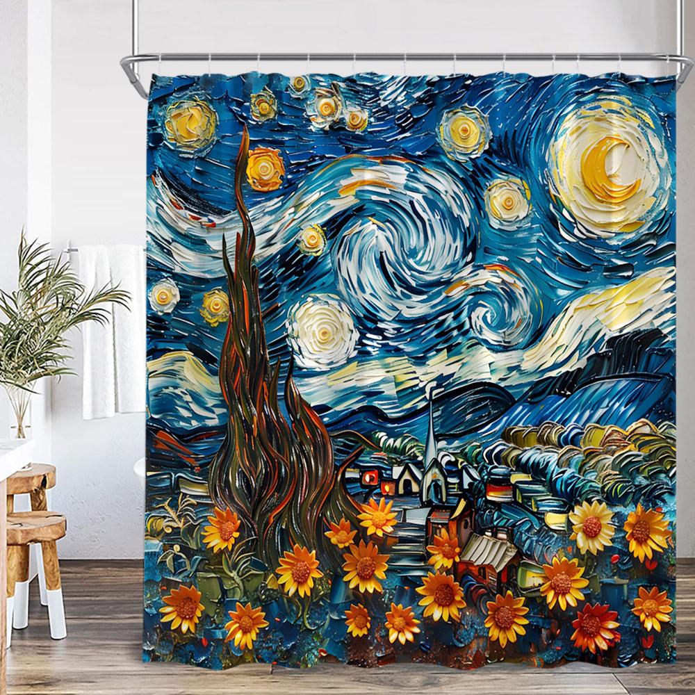 Funny Animals Shower Curtain Cat Riding Shark Corgi Dog Cartoon Children Bathroom Curtain Kids Polyester Bath Decor with Hooks