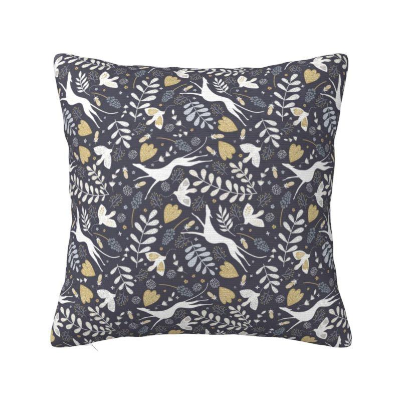 Custom Medieval Greyhound Cushion Cover Whippet Sighthound Dog Soft Luxury Pillows Decor Home
