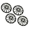 4Pcs Wheels Rim Cover Silver Black High Protection Stylish Sturdy 14 Inch Hubcap Wheel Covers for