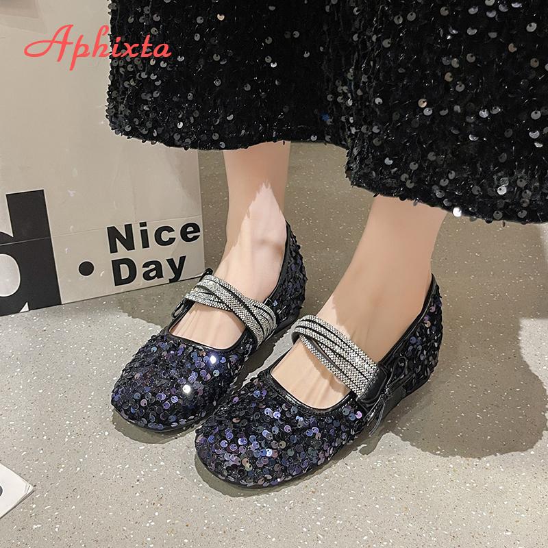 Fashion Aphixta 3CM Height Increasing Women Loafers Bling Crystal Cloth Flats Woman Casual Shoes Colorful Loafers Zapatos De Mujer