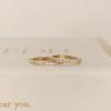 14k 18k Thin Cubic One-Touch Earrings