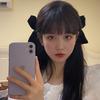 Black Velvet Bow Hairpin - Jisoo-Inspired Korean & Japanese Style Side Clip Hair Accessory