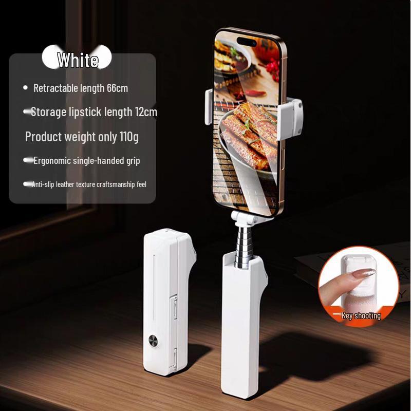 Tragbarer Mini-Selfie-Stick: Universeller Bluetooth-Handyhalter für Live-Streaming & Rotierende Fotos