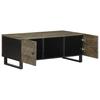  Coffee Table, Black, 100x54x40 Cm, Solid Mango Wood