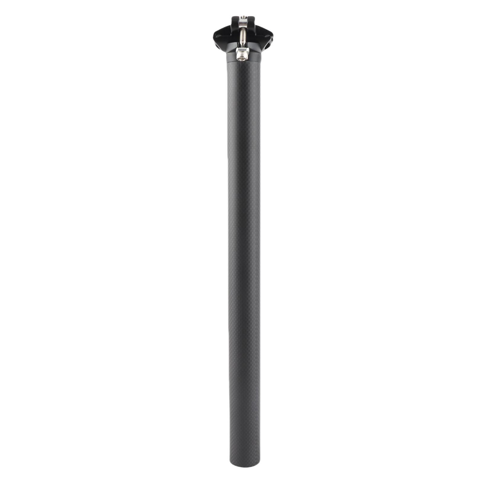 

31.6mm Mountain Bike Seat Tube Break Resistance Super Light Carbon Fiber Seat Post 31.6mm/1.2in (for Flat Saddle)