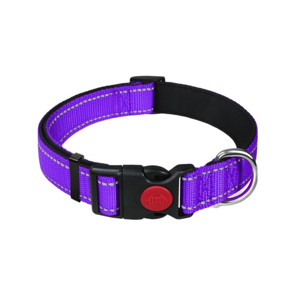 Safety Buckle Reflective Dog Collar Adjustable No Pull Training Collars Small and Medium Dog