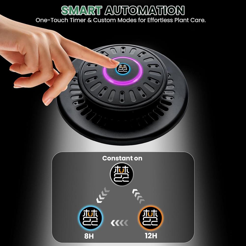Terrario Piante in Vetro con Luce LED per la Crescita Terrario in Vetro Borosilicato con Ventilazione Regolabile e Timer, per Pianta Carnivora, Muschio