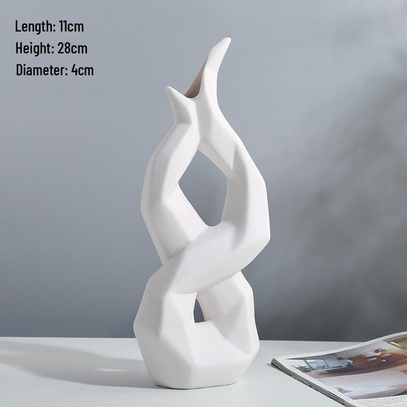 Nordic Irregular Ceramic Vase for Dried Flowers: Modern Home Decor Ornament