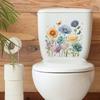 Fresh Cottage Style Floral and Butterfly Bathroom Wall Sticker Home Decor Removable Self-Adhesive Decal