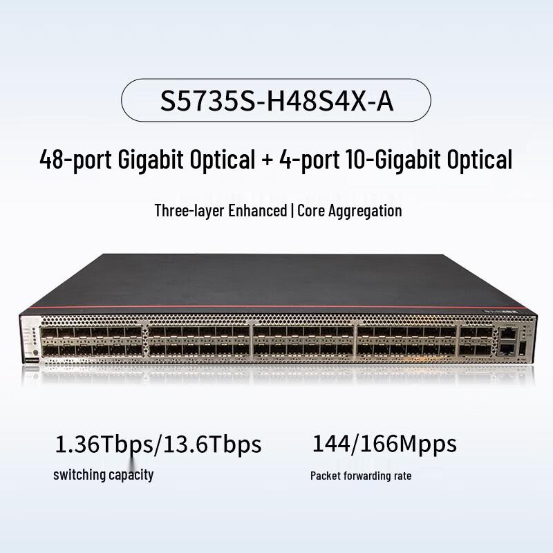 Huawei S5735S-H48S4X-A Enterprise Gigabit Layer 3 Fiber Switch CN Plug (adapter Included)