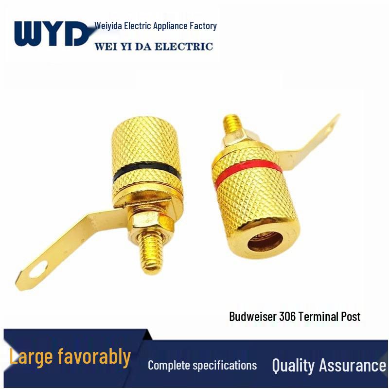 Budweiser 306 Gold-Plated 4MM Binding Post Banana Plug Socket Terminal 306 Terminal