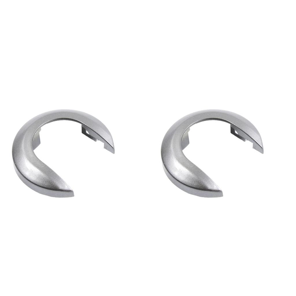Bunggou 2pcs Car Door Handle Cover Steering Wheel Shield for Tiida 2005-2010 1.6 LIVINA NV200 Geniss Silver Grey